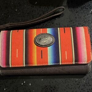 Montana West Multicolor Striped Wristlet